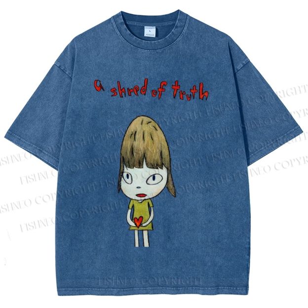 Unisex Yoshitomo Nara A Shred Of Truth Printed Washed Tee