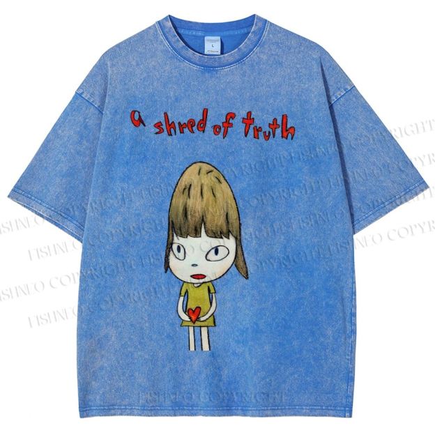 Unisex Yoshitomo Nara A Shred Of Truth Printed Washed Tee