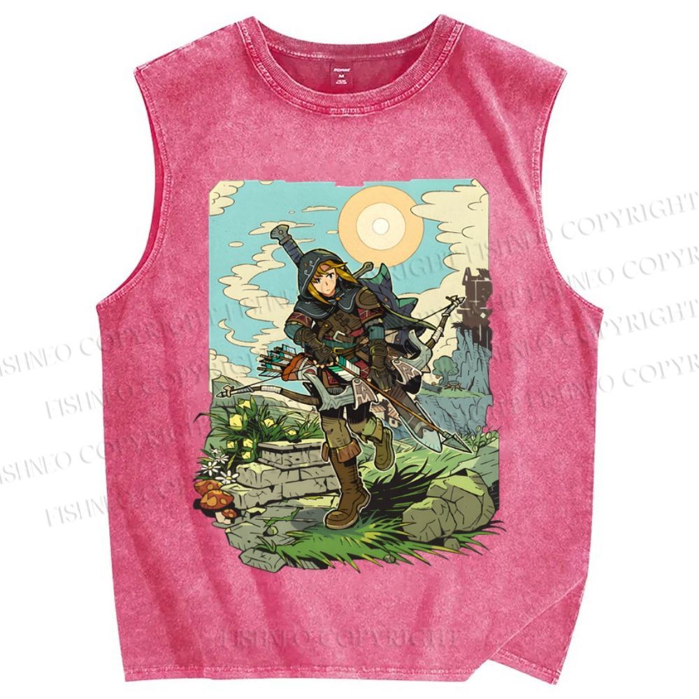 Unisex The Legend of Zelda: Breath of the Wild Printed Washed Tank Top