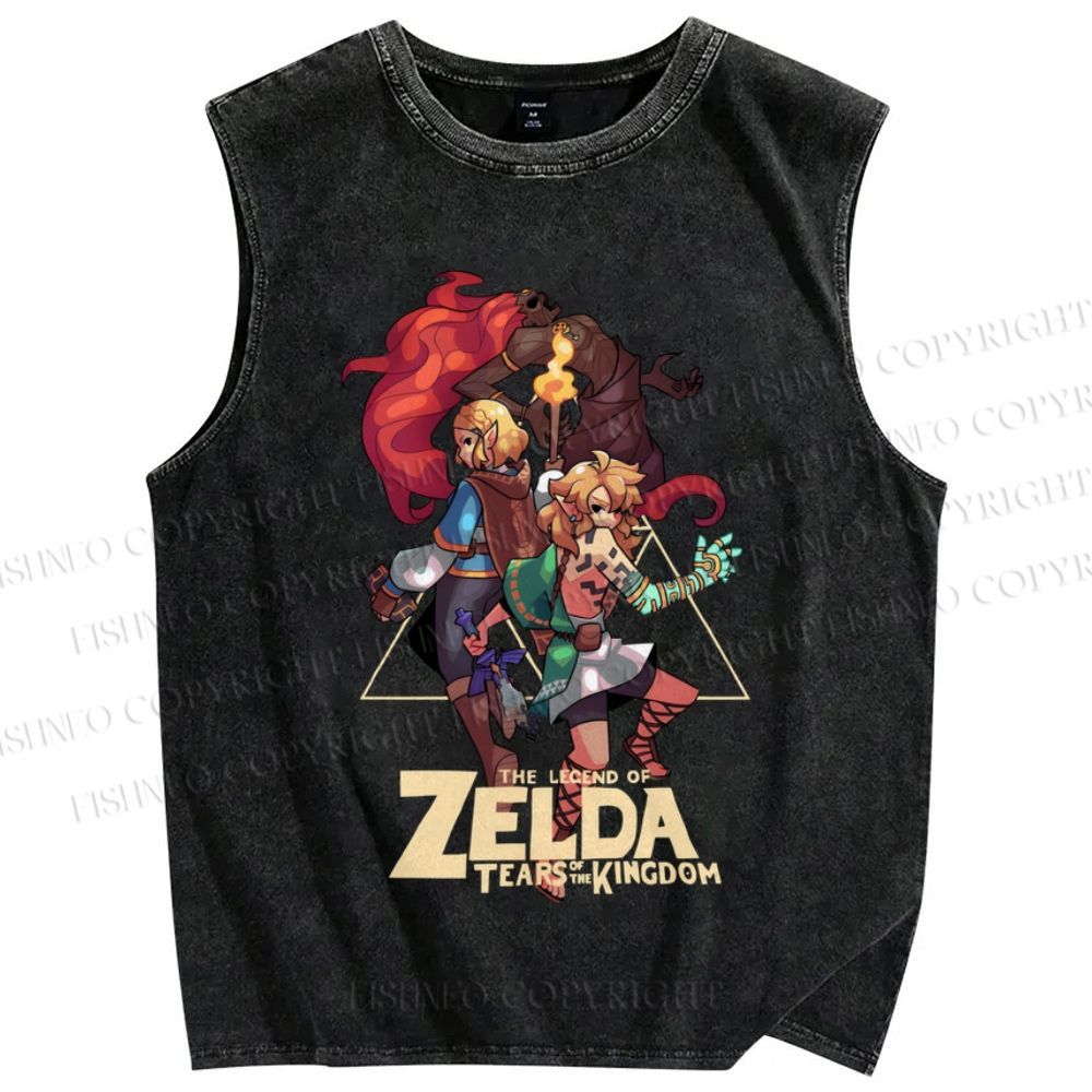 Unisex The Legend of Zelda Printed Washed Tank Top