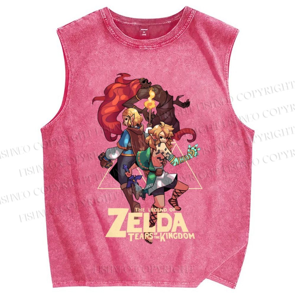 Unisex The Legend of Zelda Printed Washed Tank Top