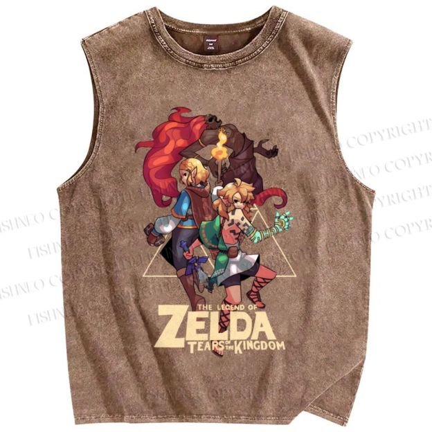 Unisex The Legend of Zelda Printed Washed Tank Top