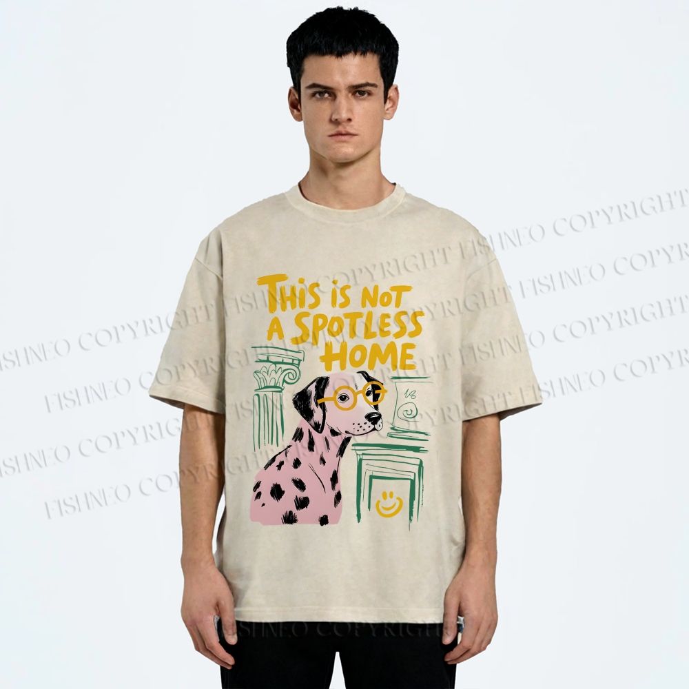 Unisex Dalmatian’s “Not Spotless” Home Printed Washed Tee