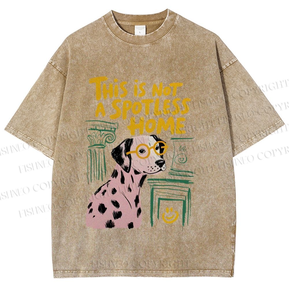 Unisex Dalmatian’s “Not Spotless” Home Printed Washed Tee