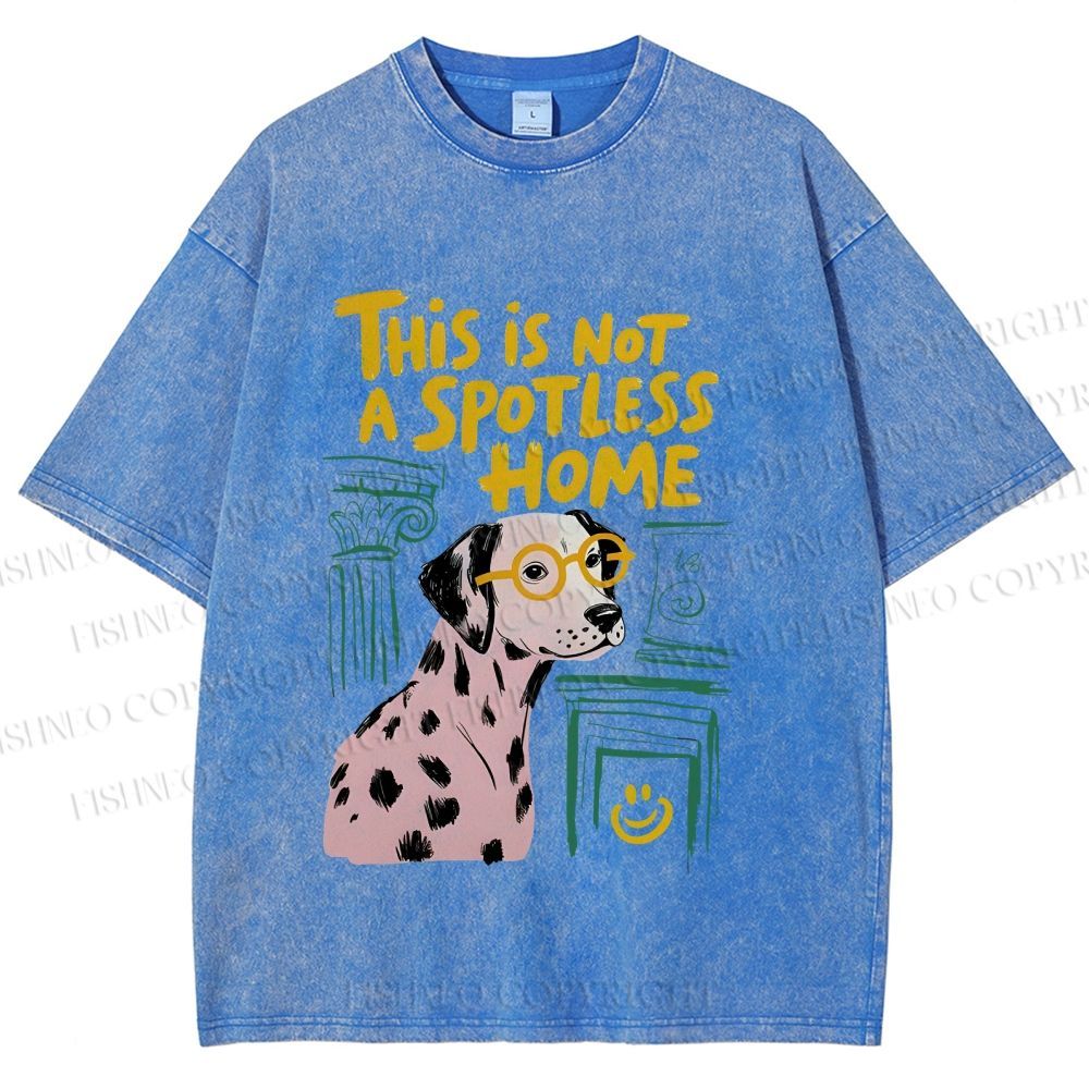 Unisex Dalmatian’s “Not Spotless” Home Printed Washed Tee