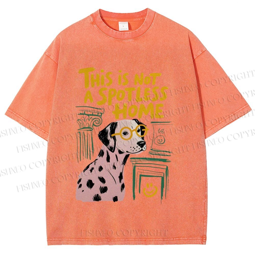 Unisex Dalmatian’s “Not Spotless” Home Printed Washed Tee