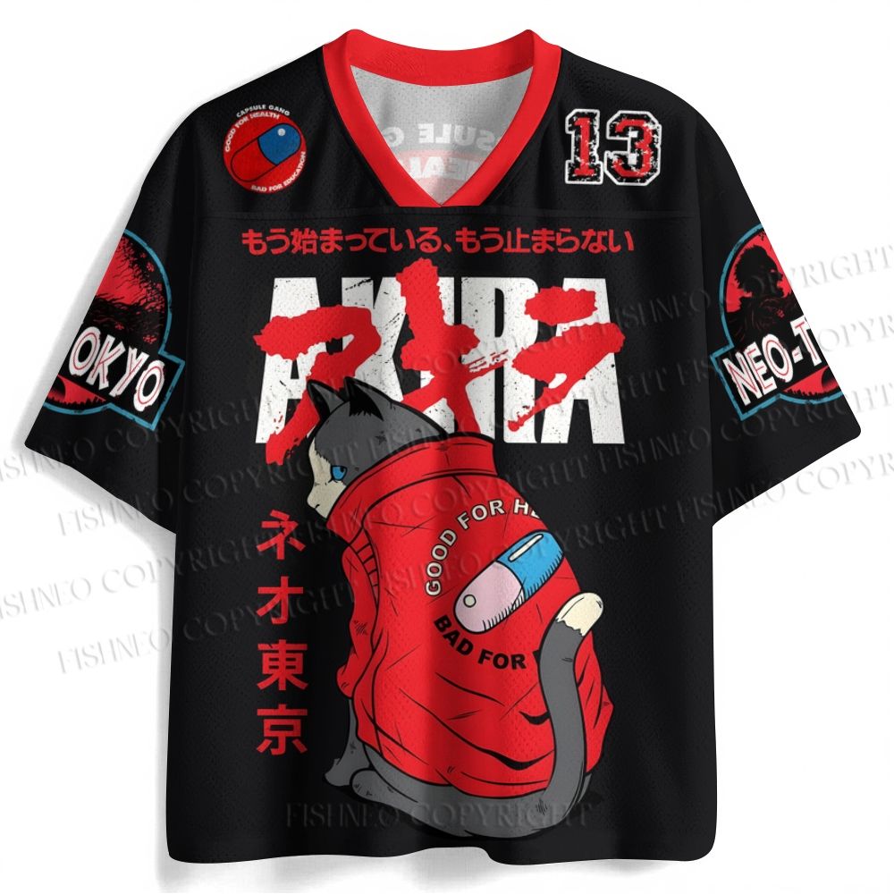 Akira Cat Printed Jersey Shirts