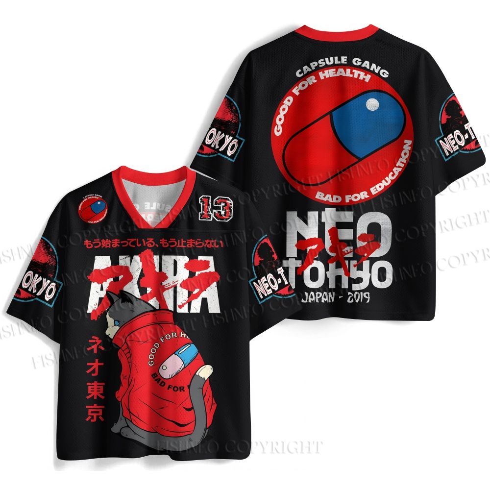 Akira Cat Printed Jersey Shirts