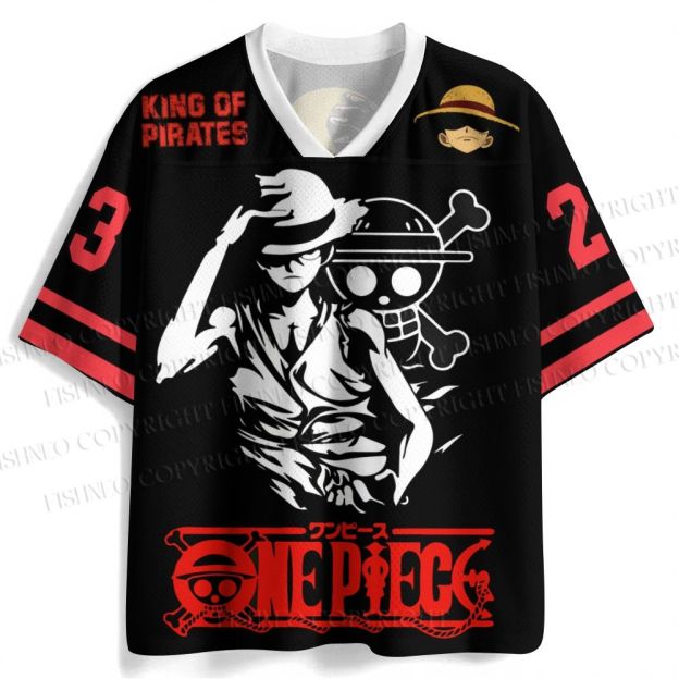 One Piece Luffy Printed Jersey Shirts