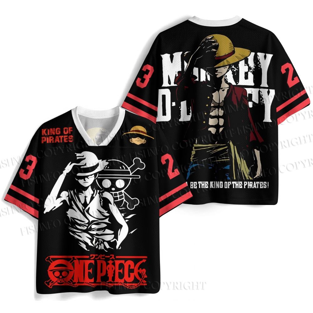 One Piece Luffy Printed Jersey Shirts