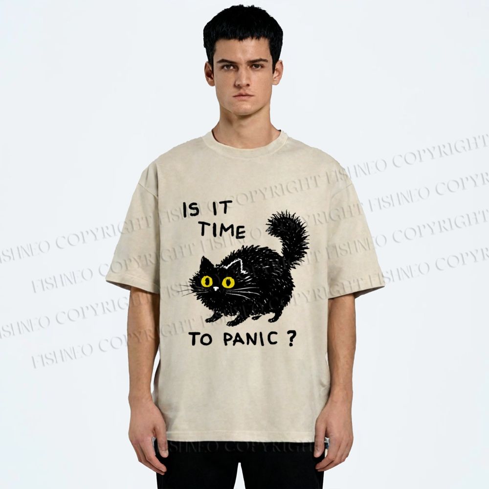 Unisex Is It Time To Panic Printed Washed Tee