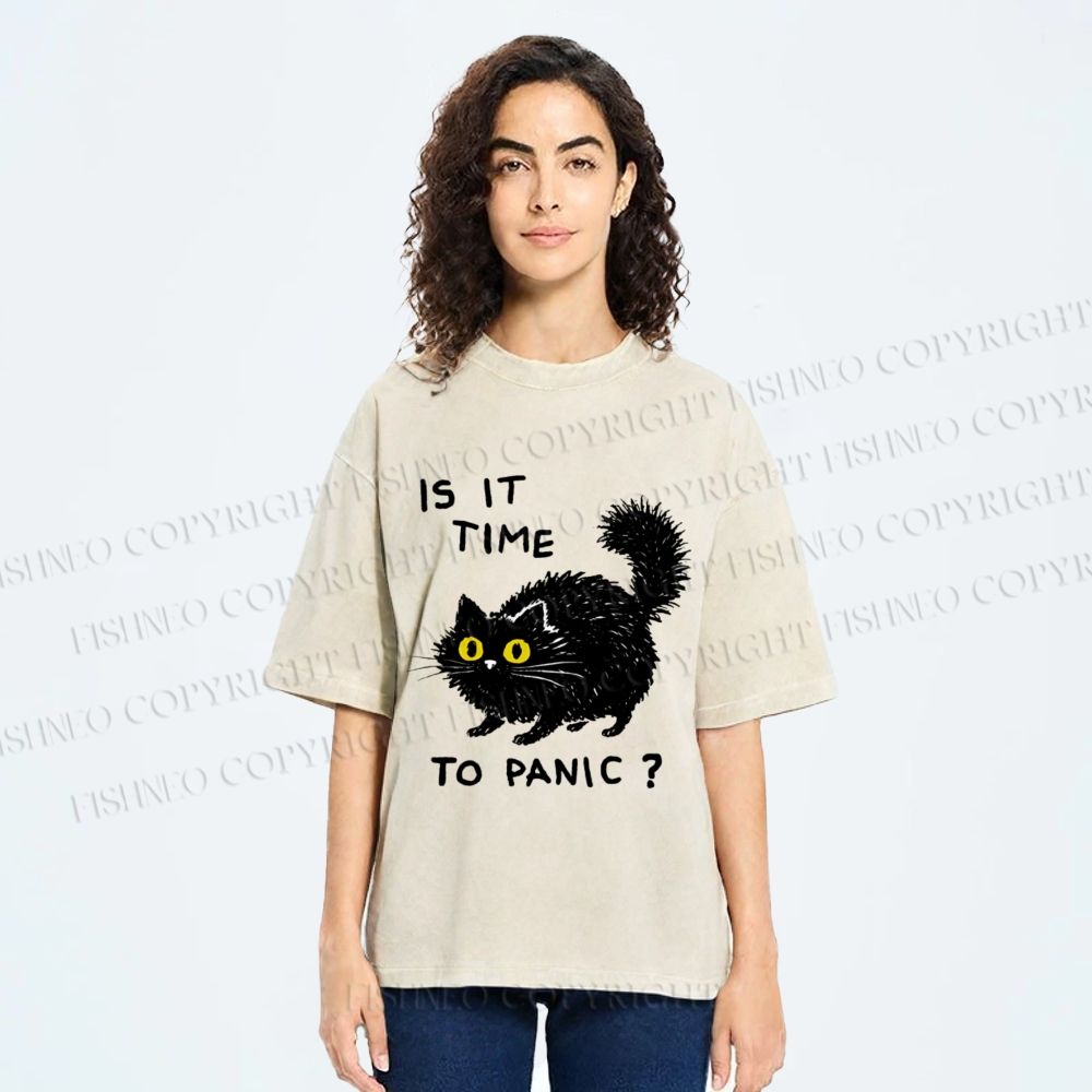Unisex Is It Time To Panic Printed Washed Tee