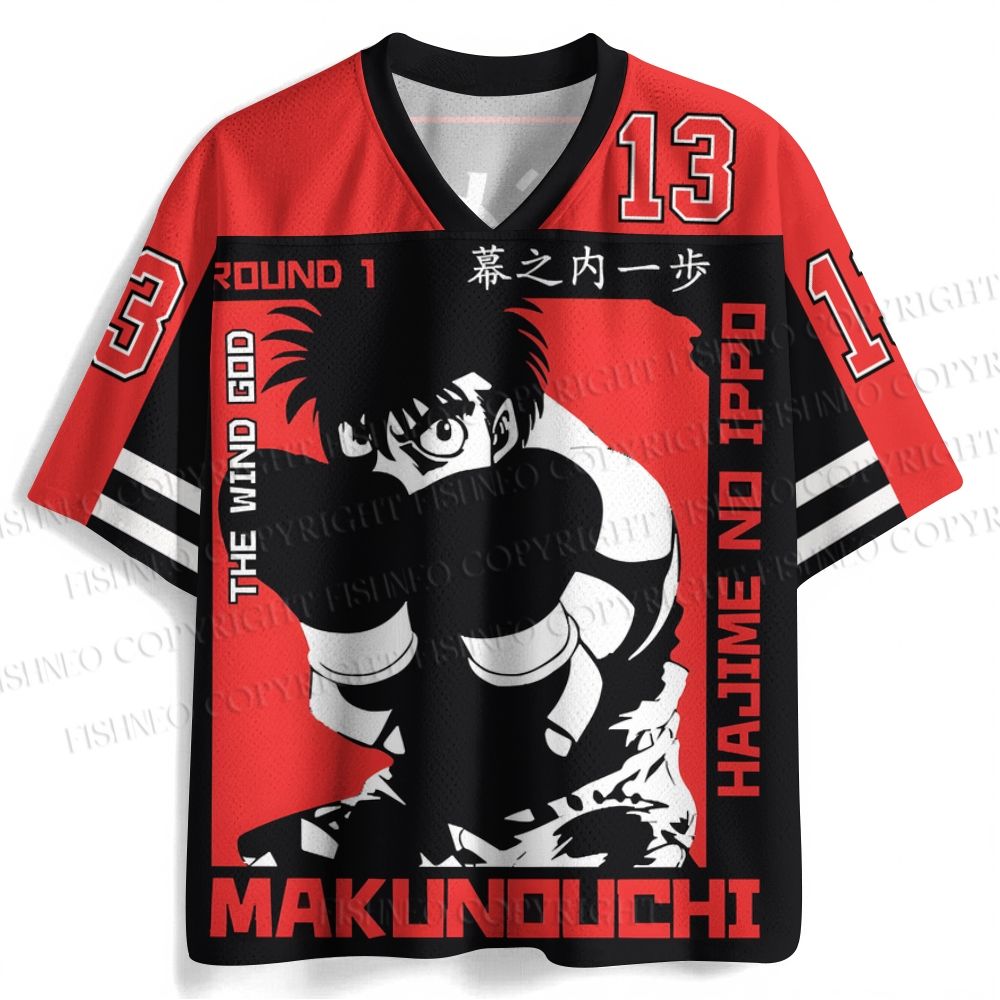 Hajime no Ippo Ippo Makunouchi Printed Jersey Shirts