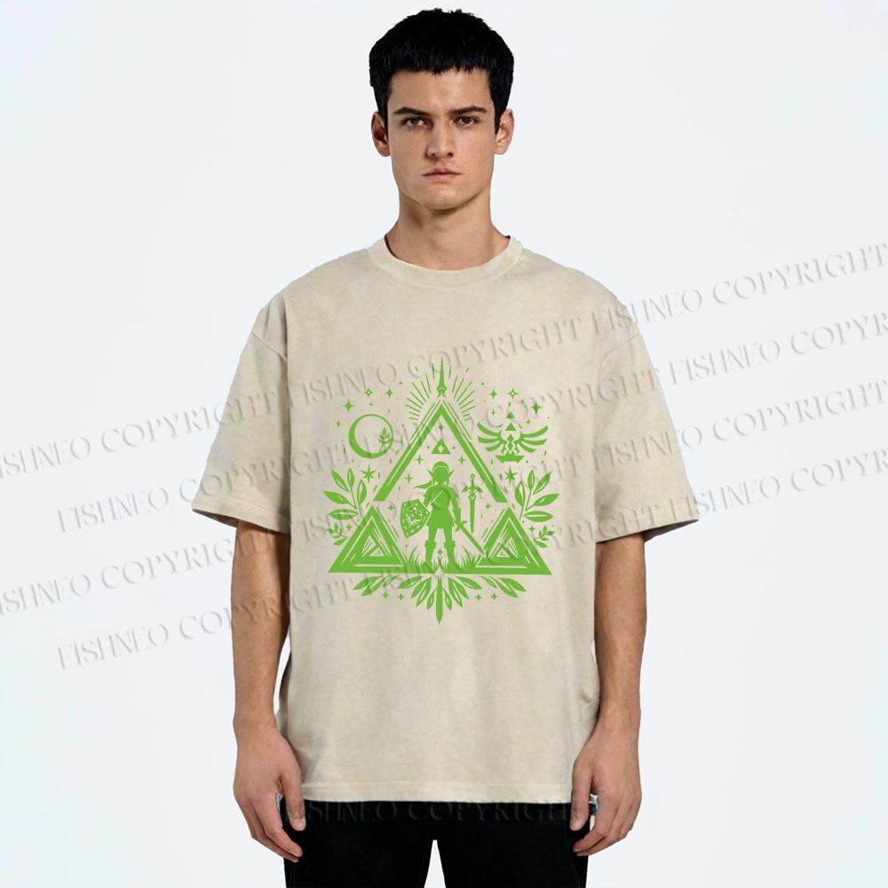 Unisex The Legend of Zelda Printed Washed Tee