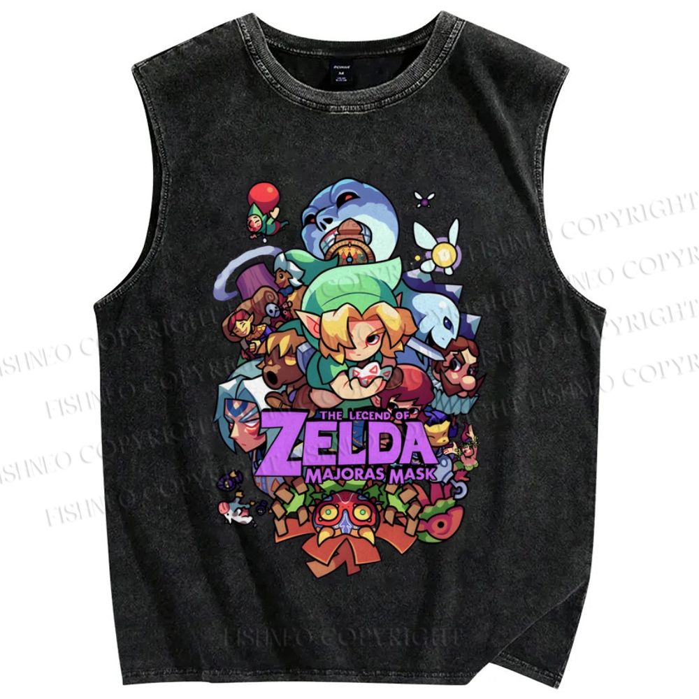 Unisex The Legend of Zelda Printed Washed Tank Top