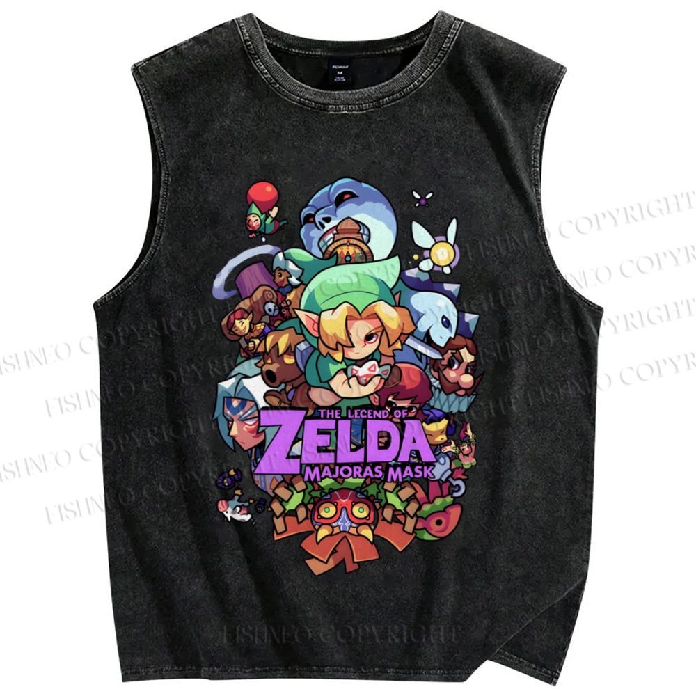 Unisex The Legend of Zelda Printed Washed Tank Top