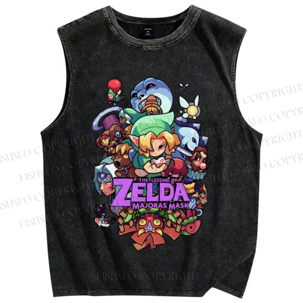 Unisex The Legend of Zelda Printed Washed Tank Top