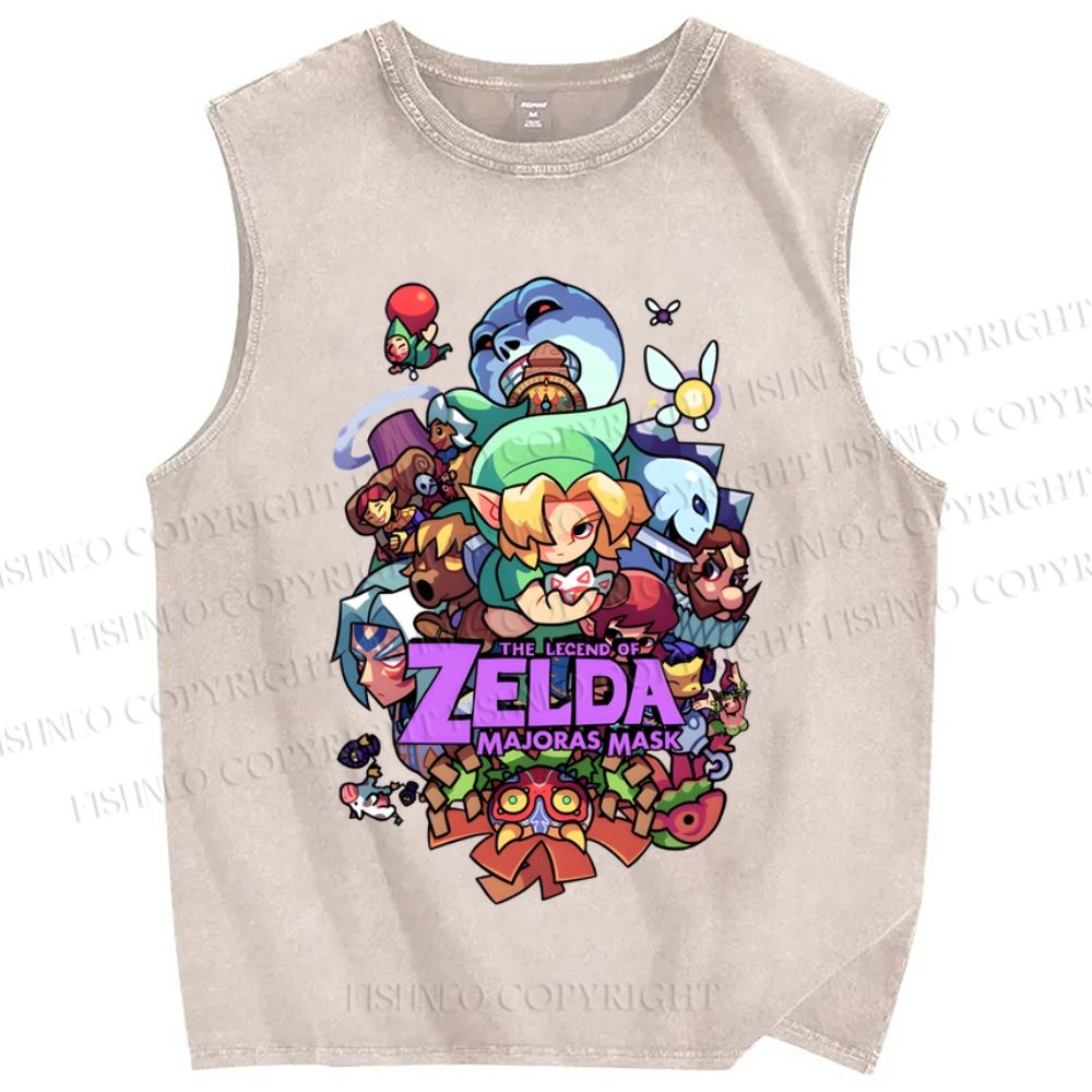 Unisex The Legend of Zelda Printed Washed Tank Top