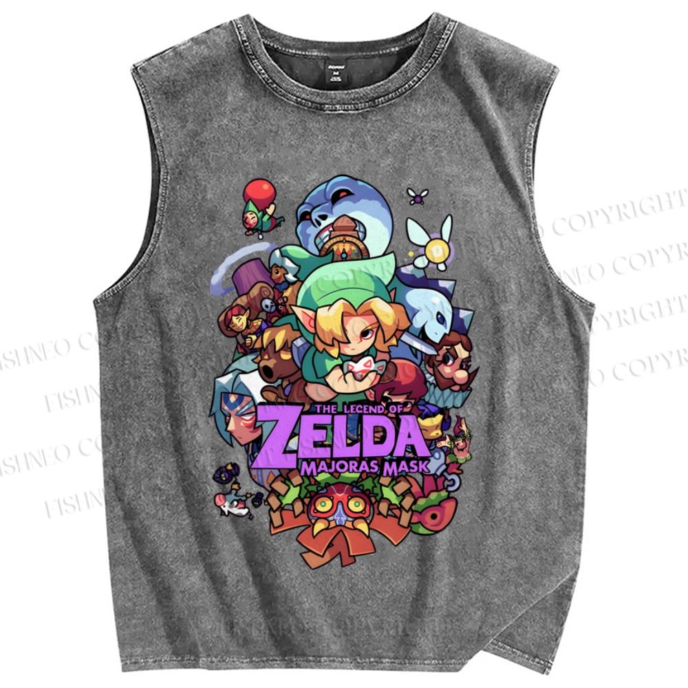 Unisex The Legend of Zelda Printed Washed Tank Top