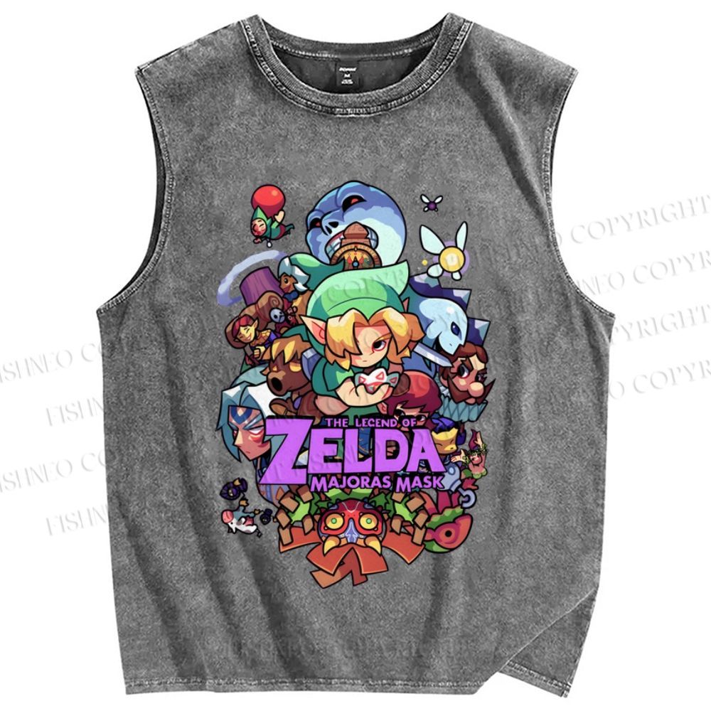 Unisex The Legend of Zelda Printed Washed Tank Top