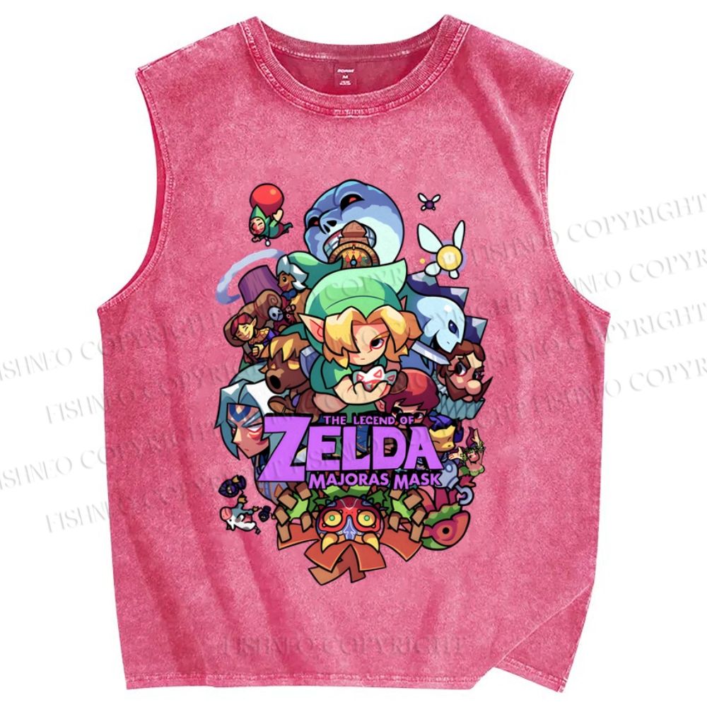 Unisex The Legend of Zelda Printed Washed Tank Top