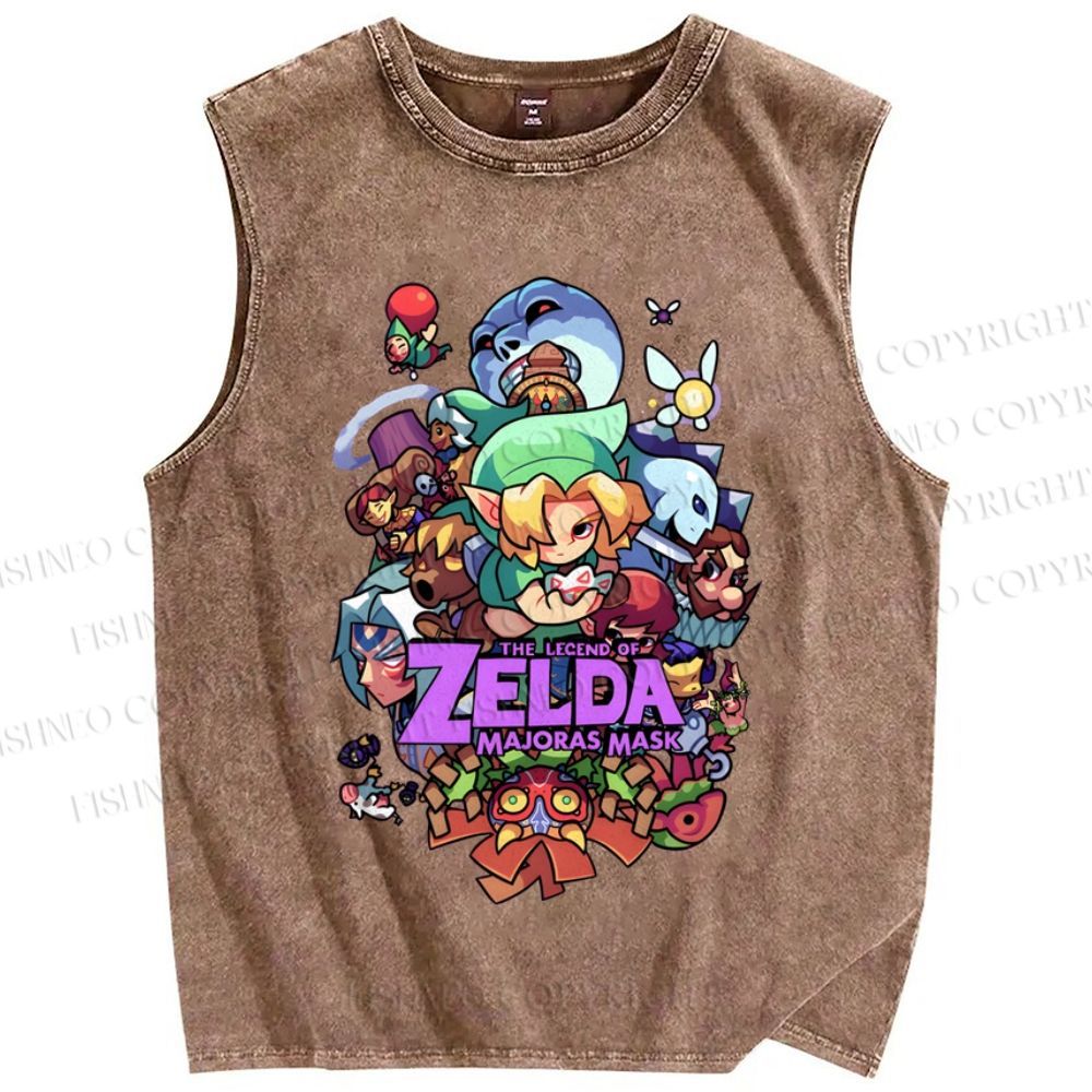 Unisex The Legend of Zelda Printed Washed Tank Top
