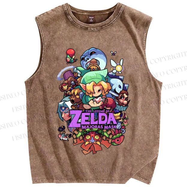 Unisex The Legend of Zelda Printed Washed Tank Top