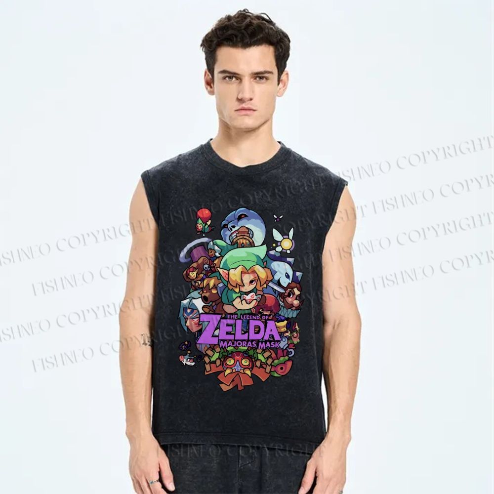 Unisex The Legend of Zelda Printed Washed Tank Top