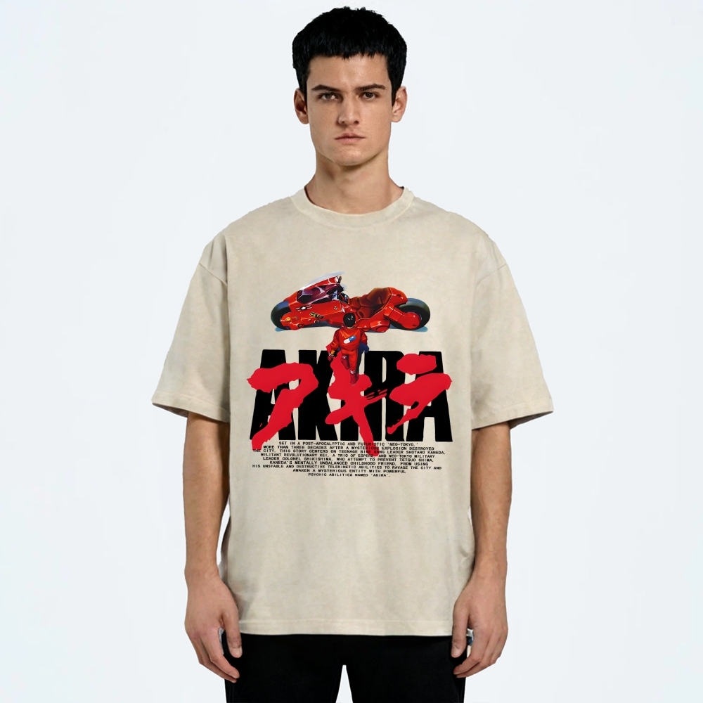 Unisex AKIRA Printed Washed Tee