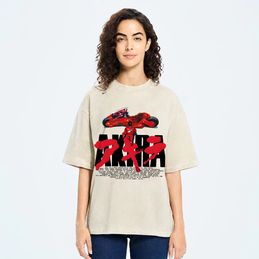 Unisex AKIRA Printed Washed Tee