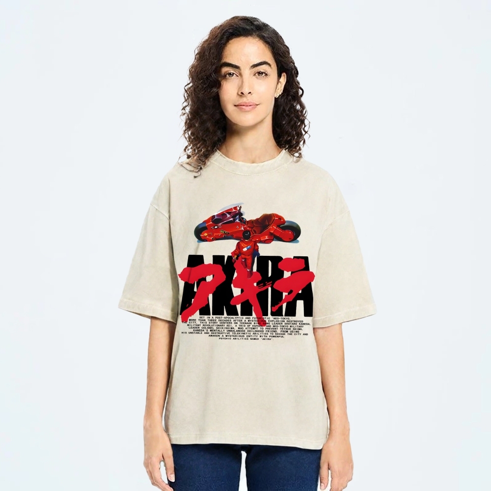 Unisex AKIRA Printed Washed Tee
