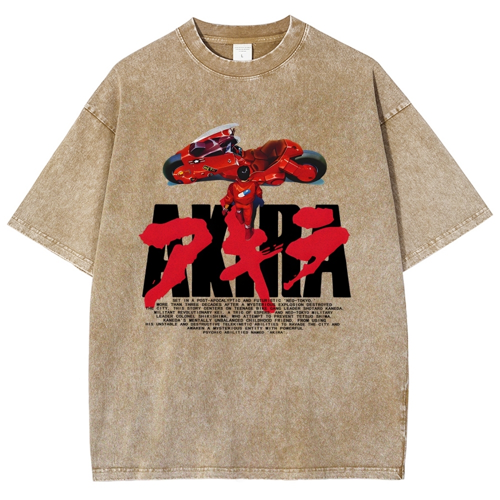 Unisex AKIRA Printed Washed Tee