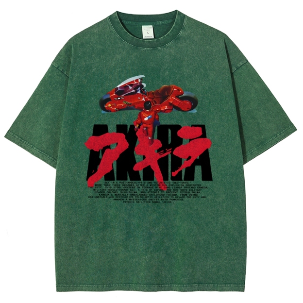 Unisex AKIRA Printed Washed Tee