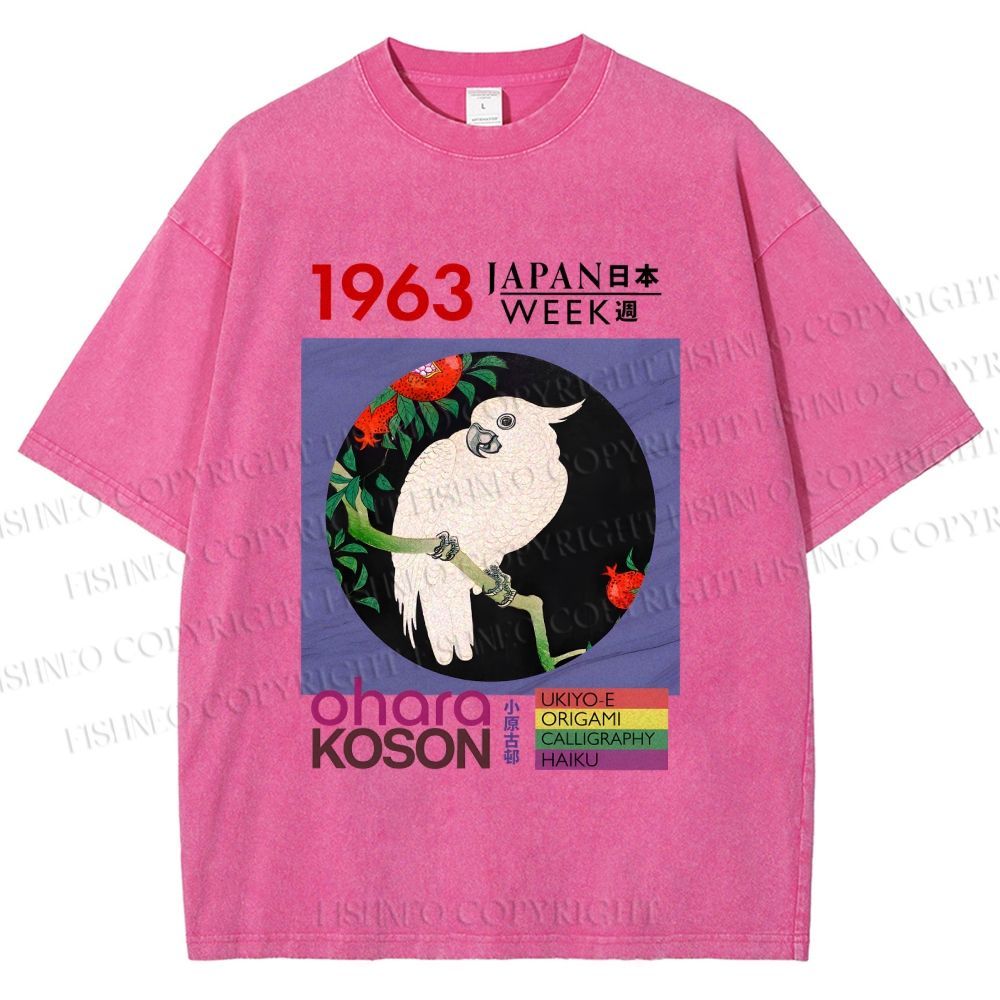 Unisex Cockatoo Japan Week Printed Washed Tee