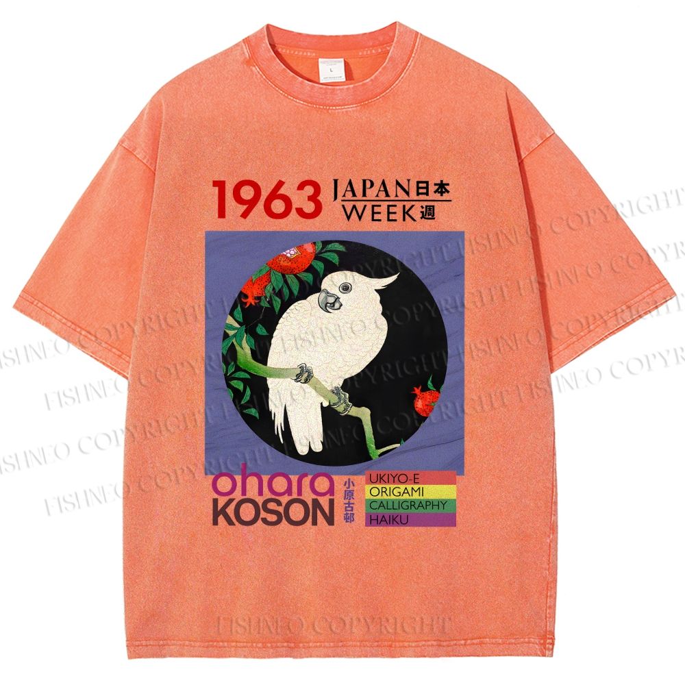 Unisex Cockatoo Japan Week Printed Washed Tee