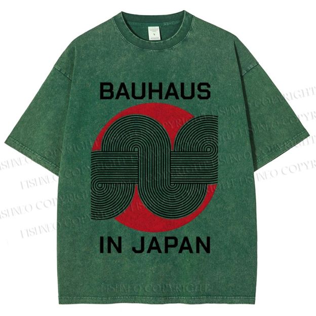 Unisex Bauhaus In Japan Lines Printed Washed Tee