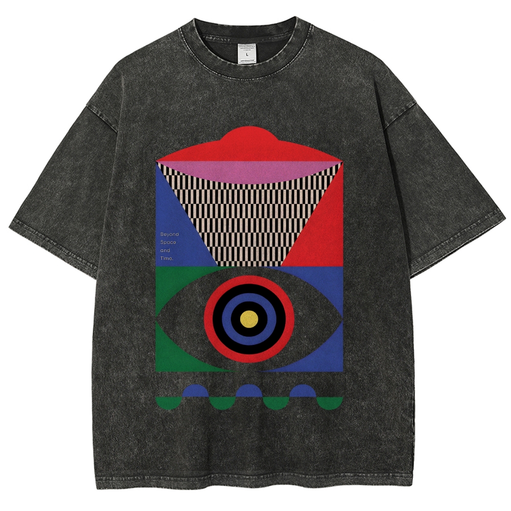 Abstract Minimalist Eye Vintage Washed T-shirt