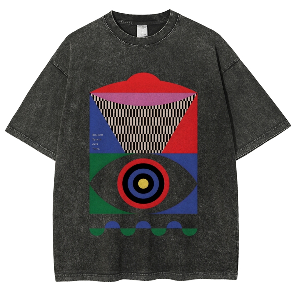 Abstract Minimalist Eye Vintage Washed T-shirt