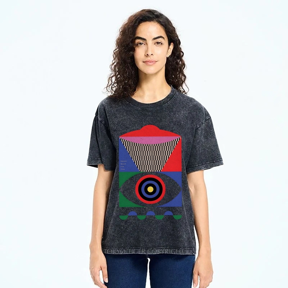 Abstract Minimalist Eye Vintage Washed T-shirt