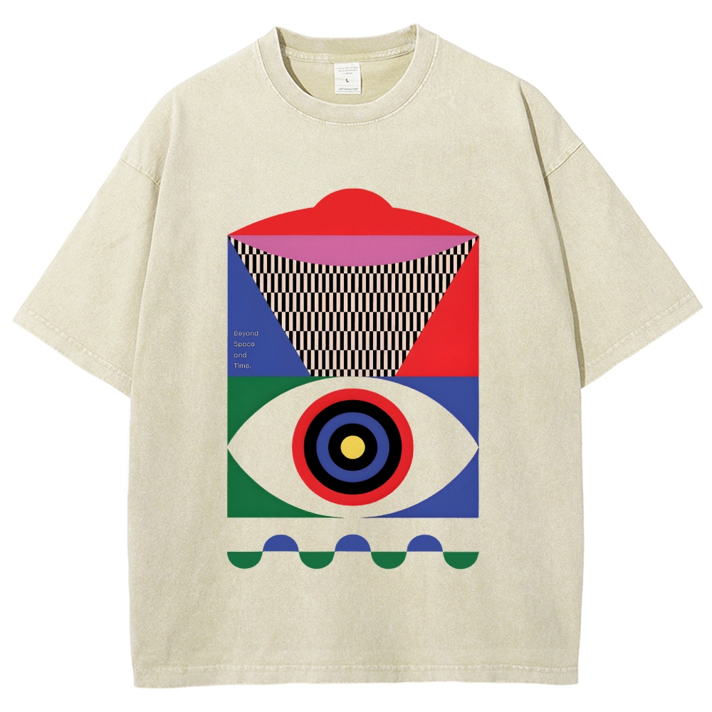 Abstract Minimalist Eye Vintage Washed T-shirt