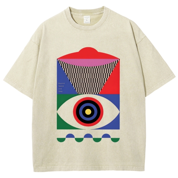 Abstract Minimalist Eye Vintage Washed T-shirt
