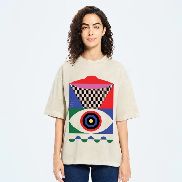 Abstract Minimalist Eye Vintage Washed T-shirt