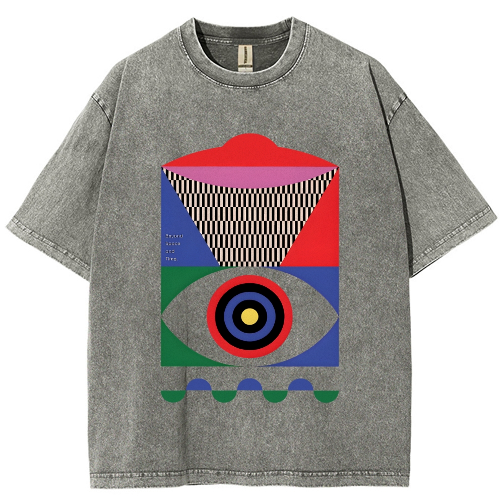 Abstract Minimalist Eye Vintage Washed T-shirt