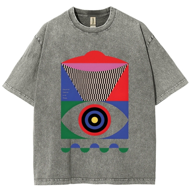 Abstract Minimalist Eye Vintage Washed T-shirt
