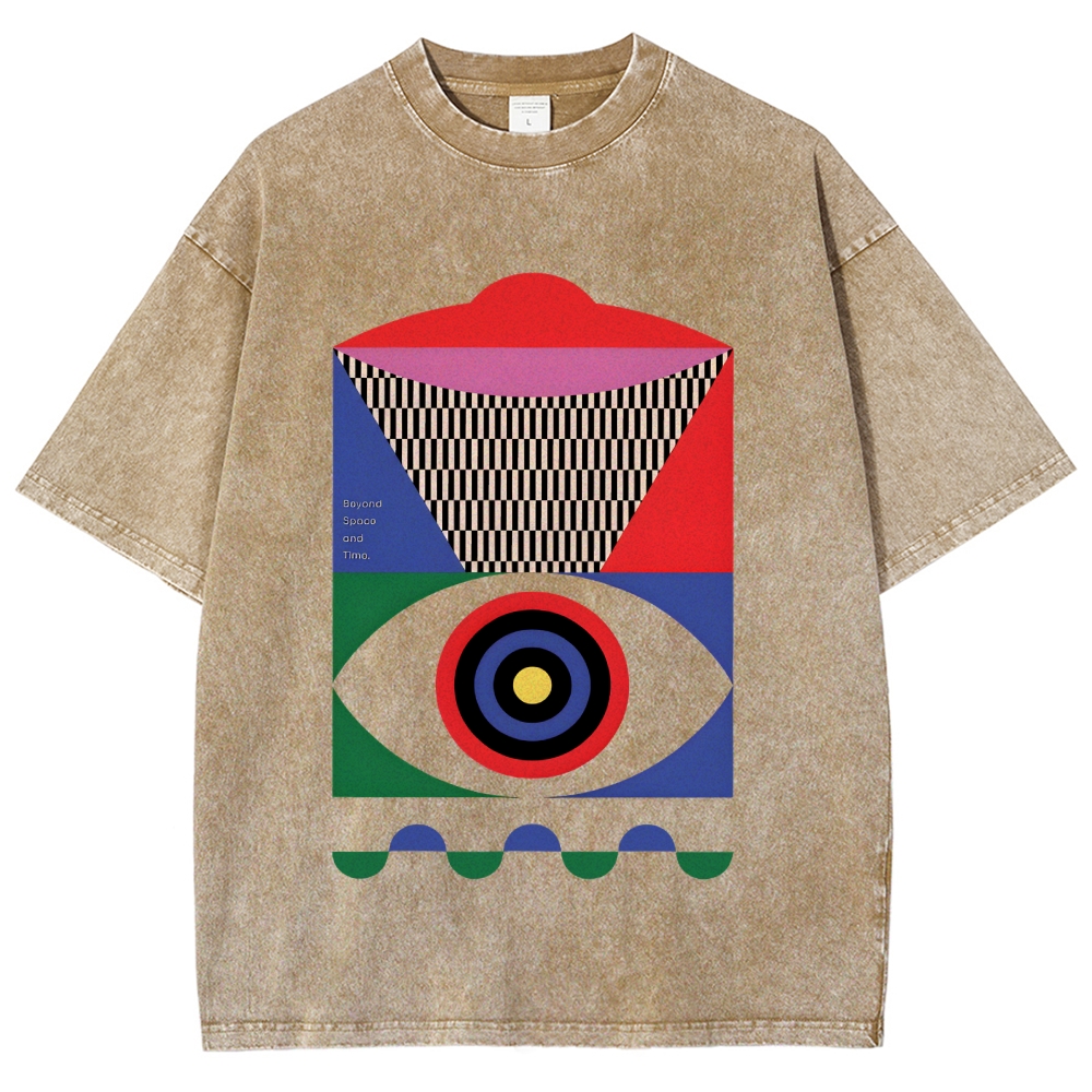 Abstract Minimalist Eye Vintage Washed T-shirt