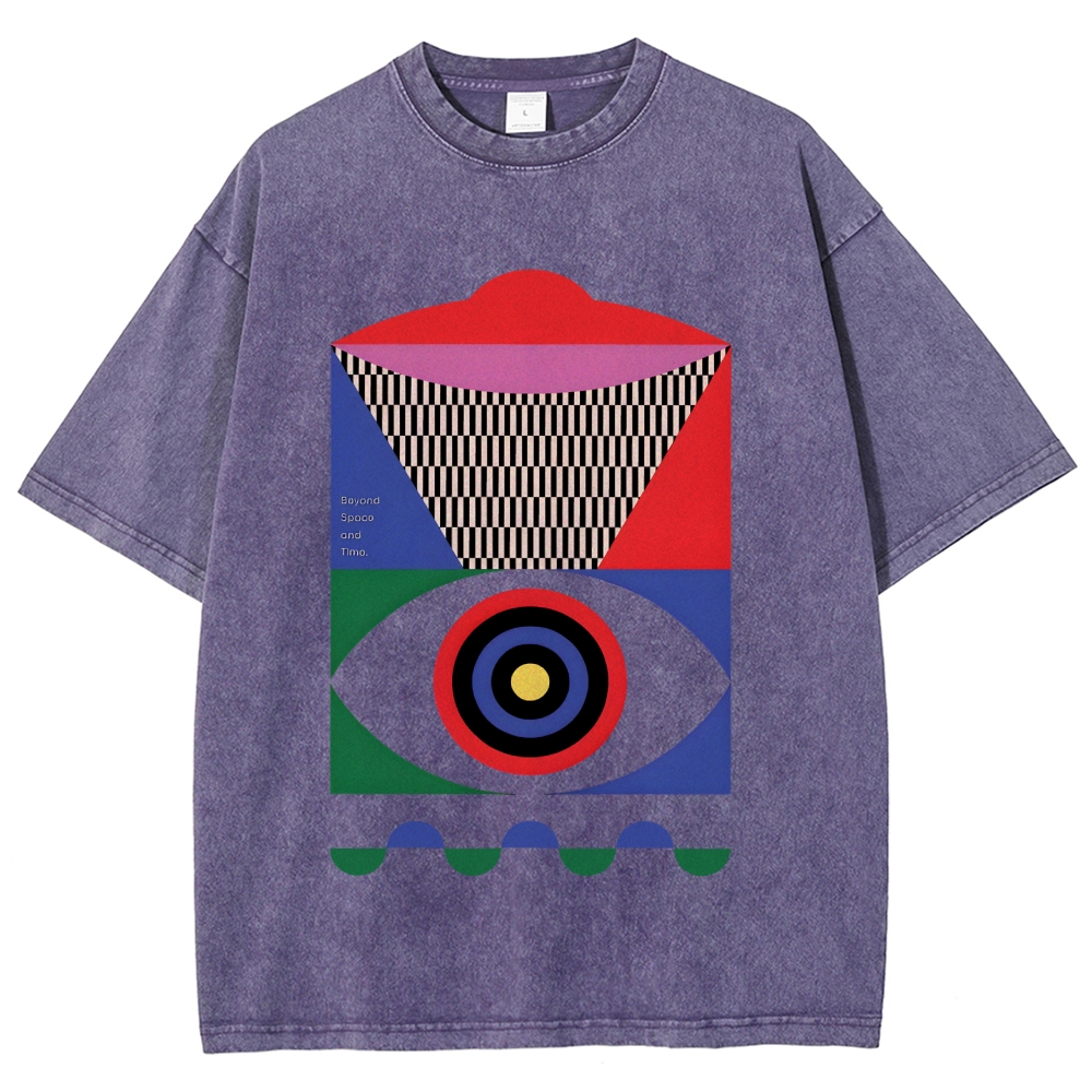 Abstract Minimalist Eye Vintage Washed T-shirt