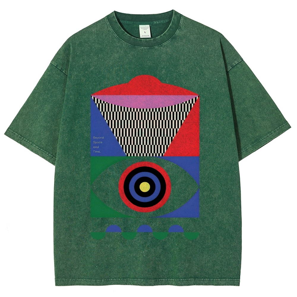 Abstract Minimalist Eye Vintage Washed T-shirt