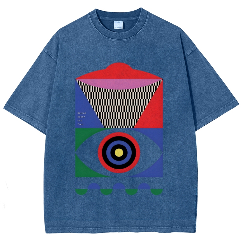 Abstract Minimalist Eye Vintage Washed T-shirt
