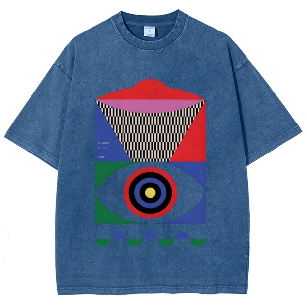 Abstract Minimalist Eye Vintage Washed T-shirt