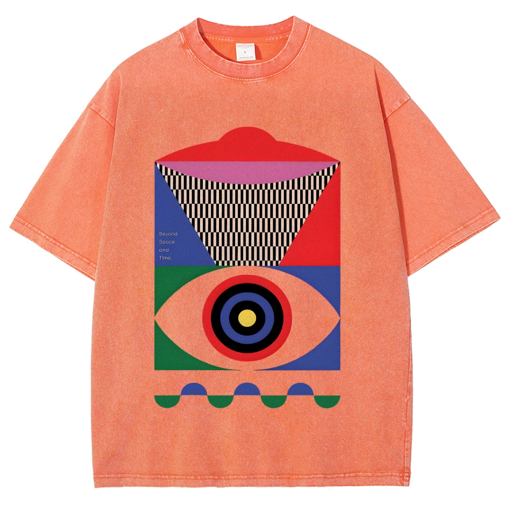 Abstract Minimalist Eye Vintage Washed T-shirt